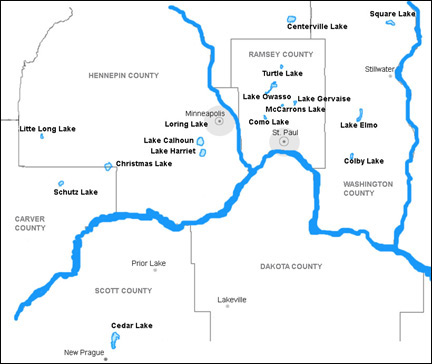 Figure 1. Sample lake locations.
